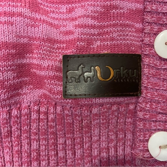 Cozy Pink Knit Kids Sweater with Ladybug Accent - Picture 2 of 6